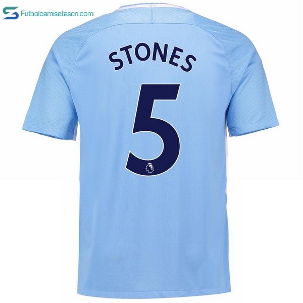 Camiseta Manchester City 1ª Stones 2017/18